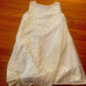 Cream sequence dress